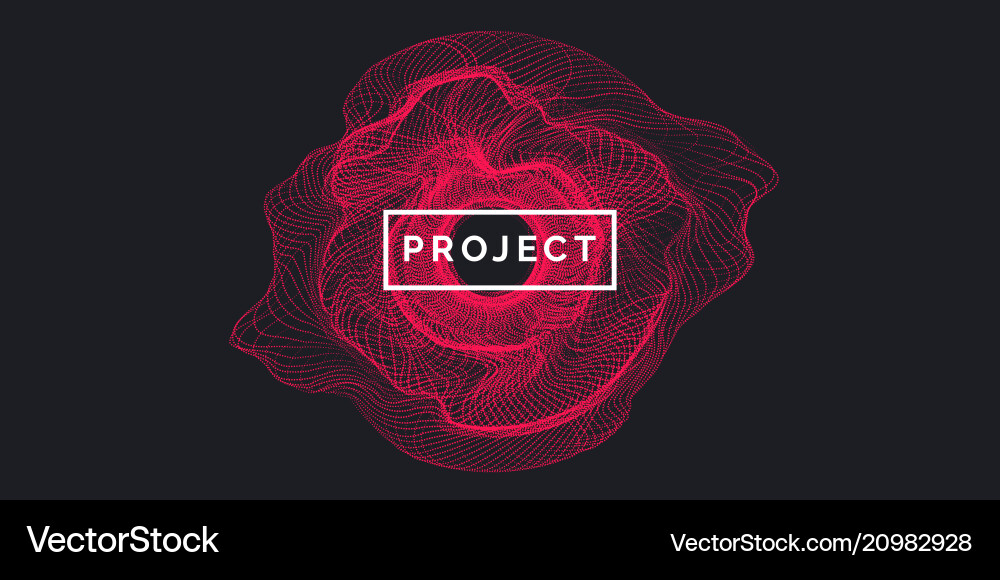 Abstract background with dynamic waves vector image
