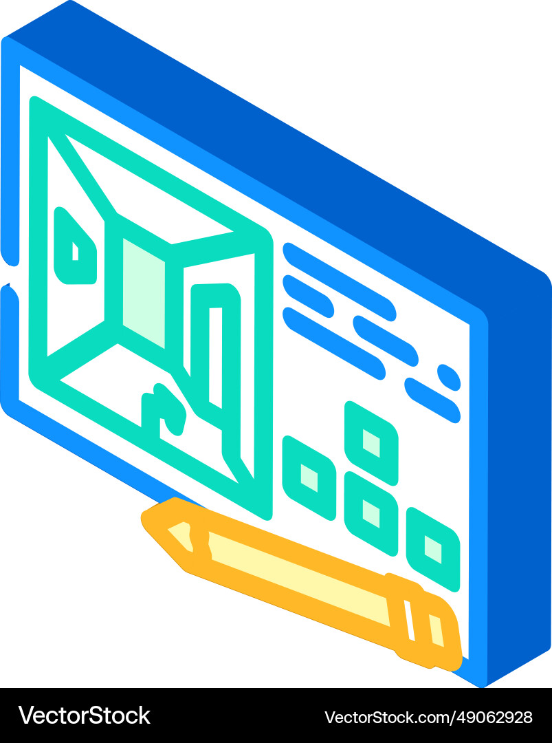 Concept design game development isometric icon Concept design game development isometric icon vector image