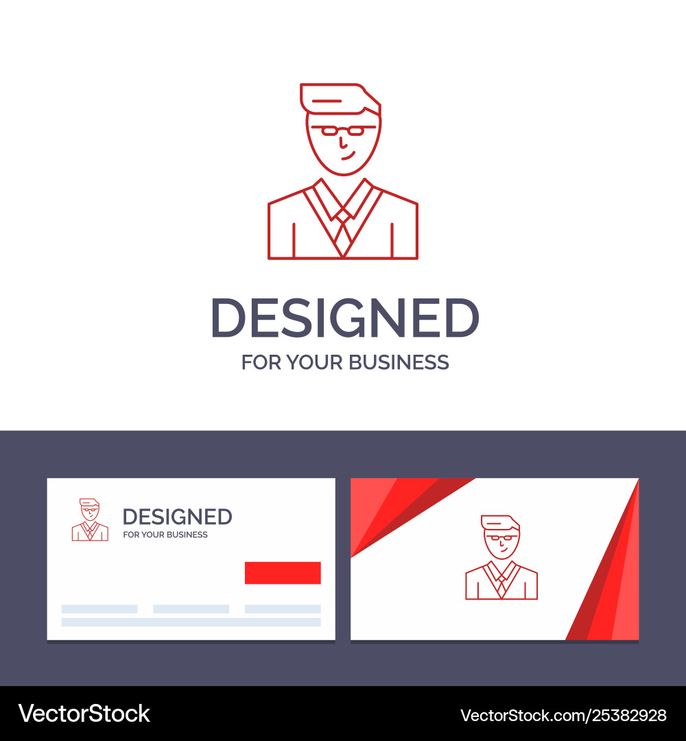 Creative business card and logo template man user Creative business card and logo template man user vector image