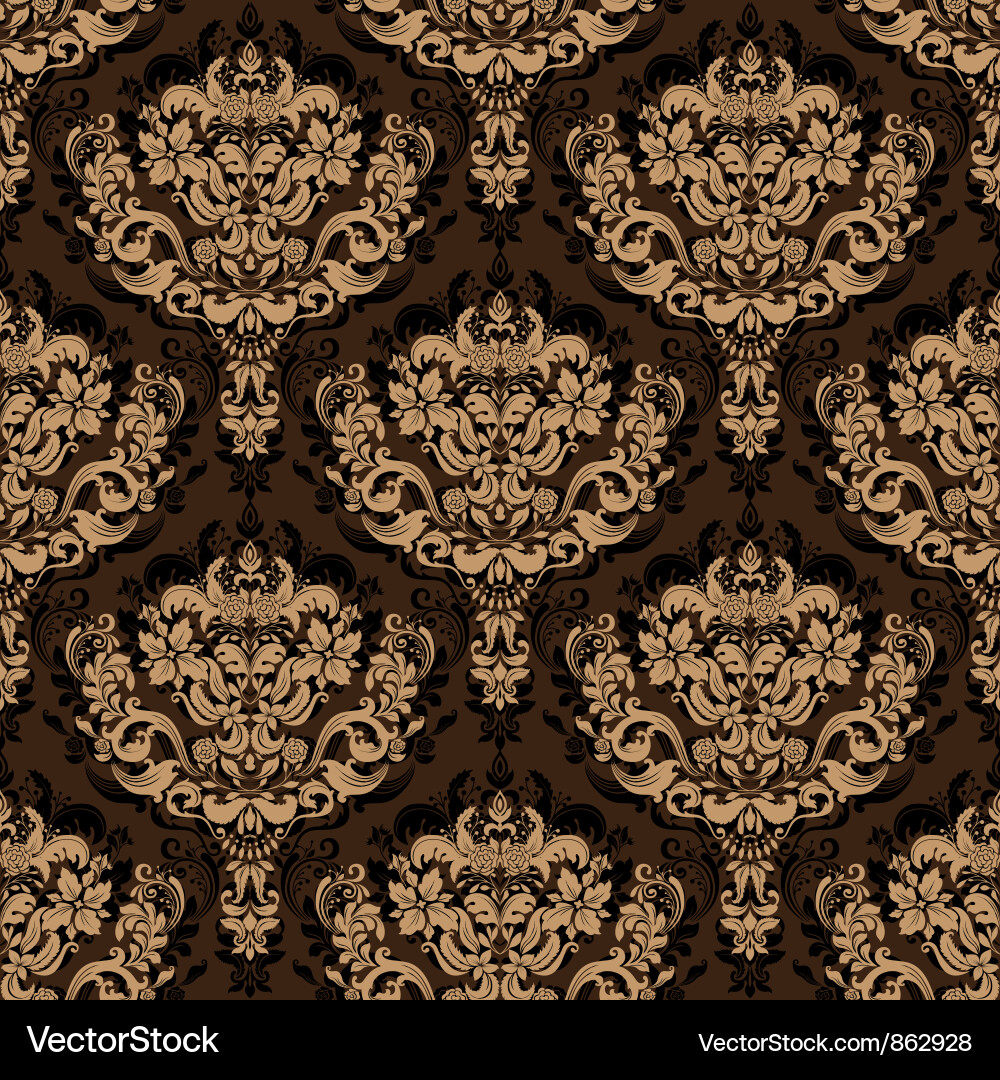 Damask seamless background Vector Image