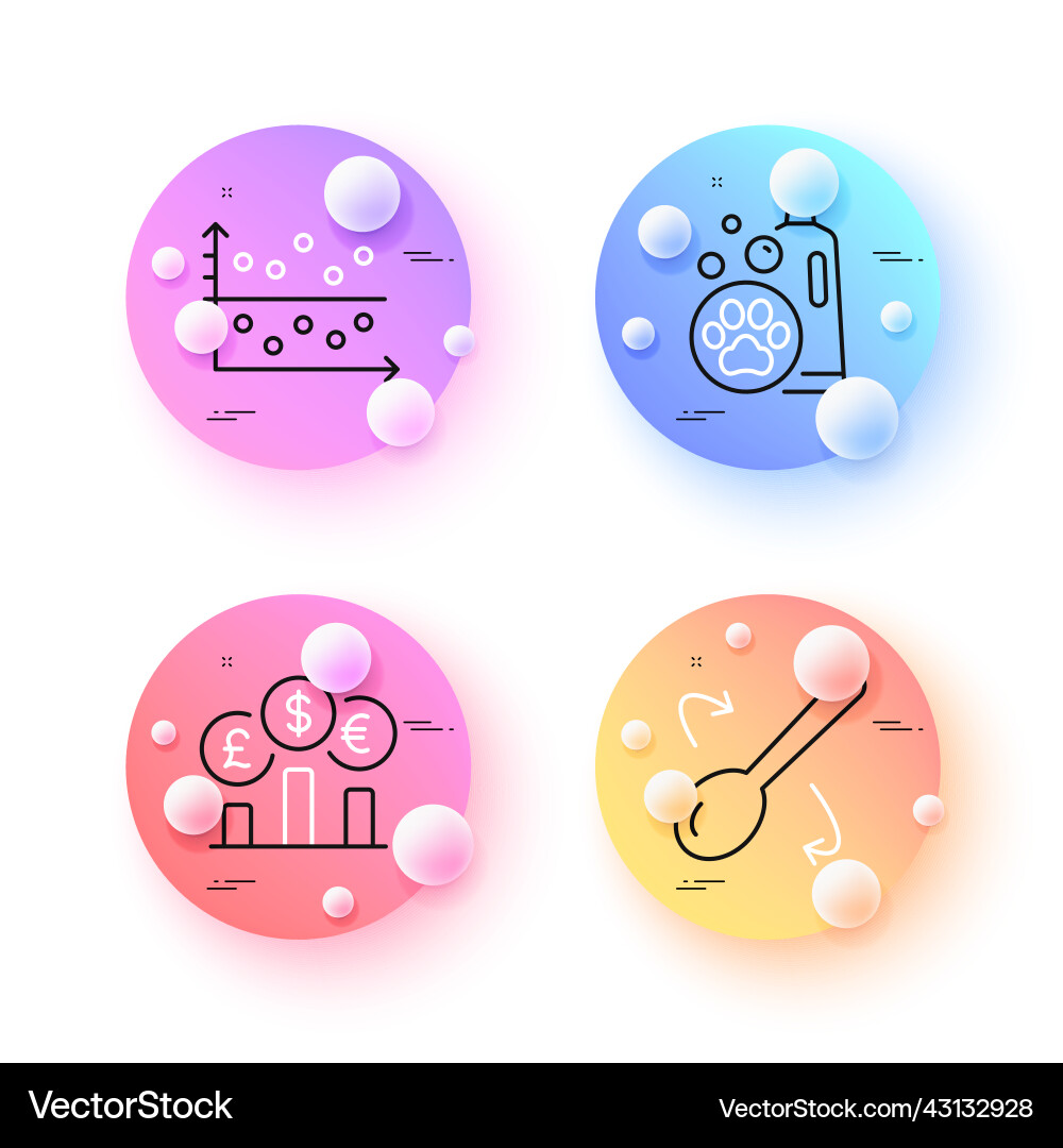 Dot plot cooking spoon and currency rate minimal Dot plot cooking spoon and currency rate minimal vector image