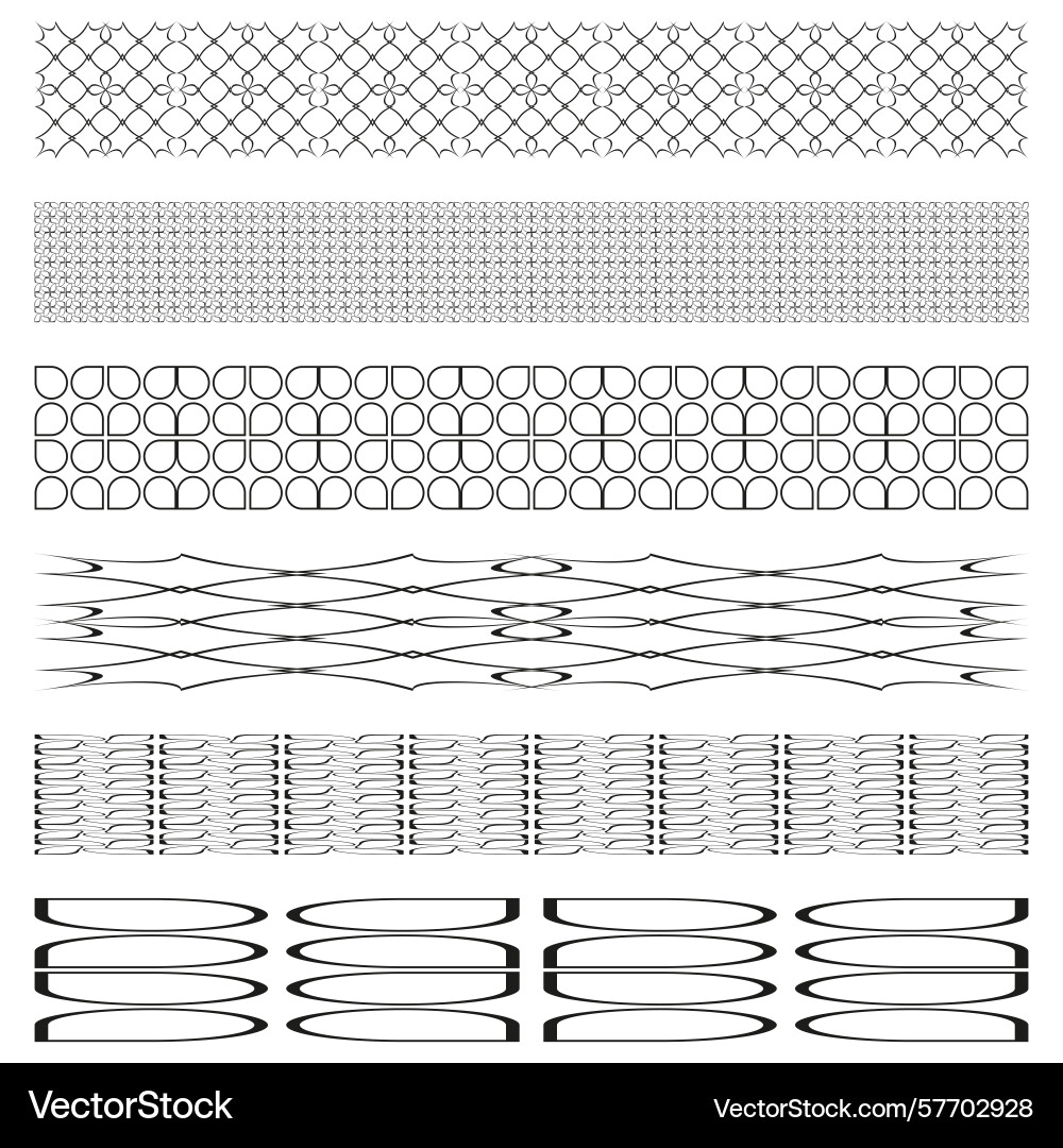 Elegant border collection thin decorative lines Elegant border collection thin decorative lines vector image