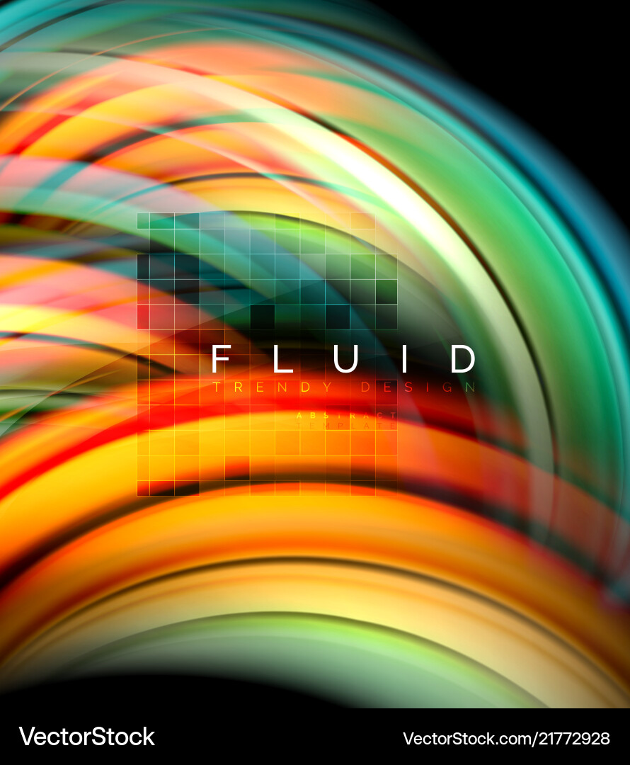 Fluid smooth wave abstract background flowing Vector Image