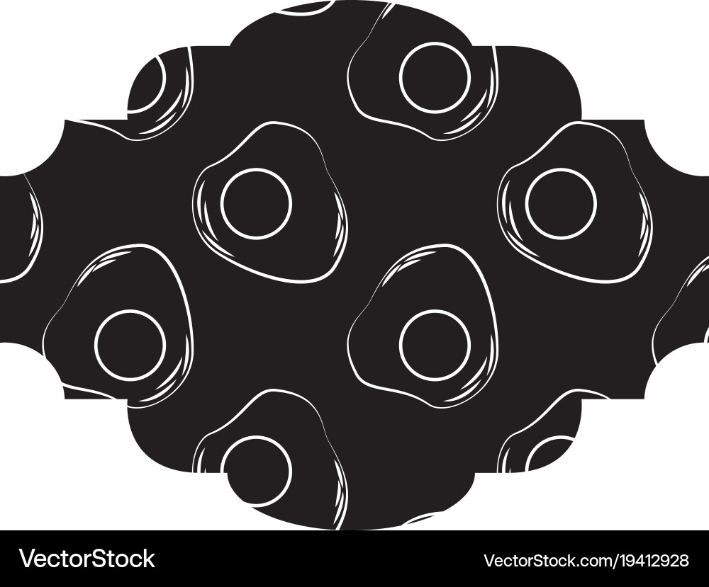 Frame with eggs pattern background Vector Image