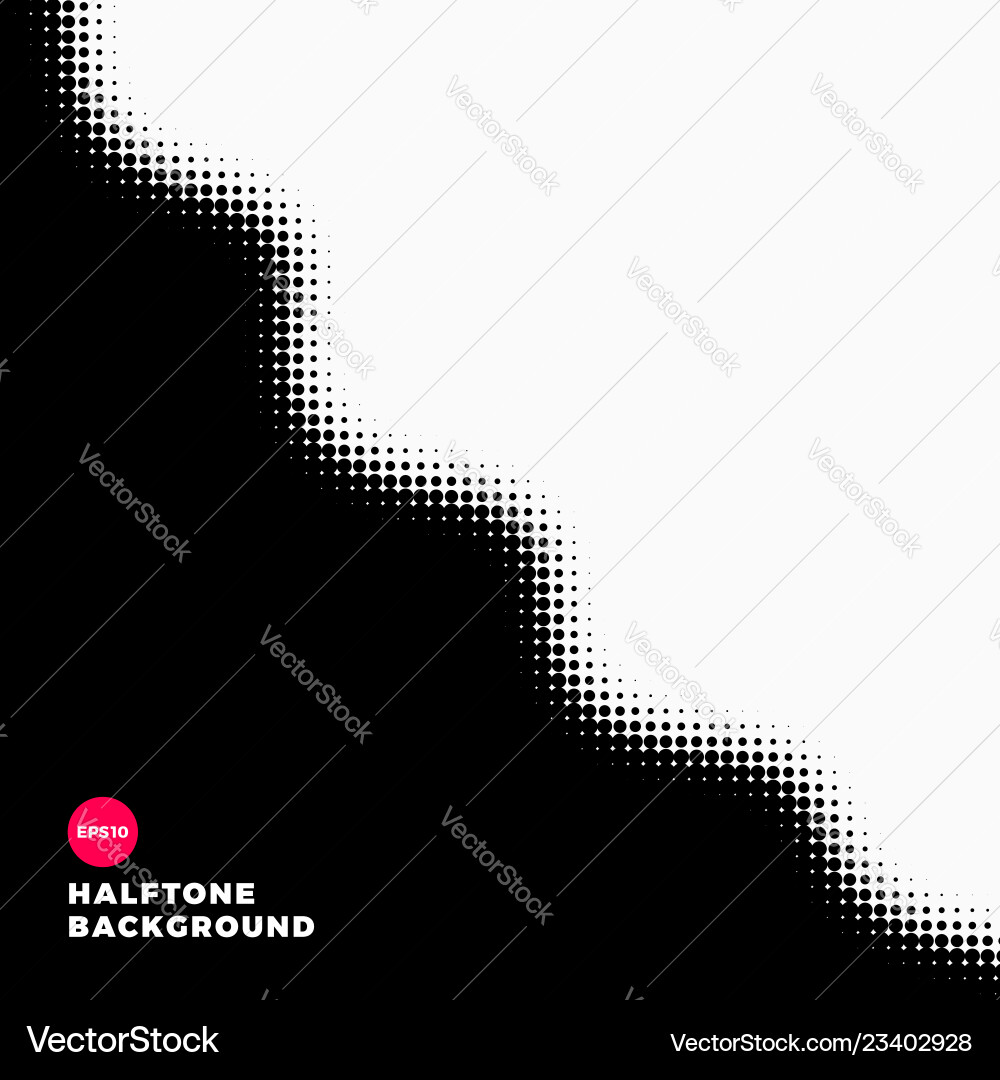 Halftone dots background wave shape vector image
