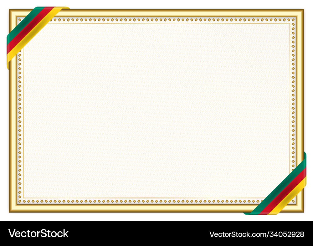 Horizontal frame and border with cameroon flag Horizontal frame and border with cameroon flag Vector Image