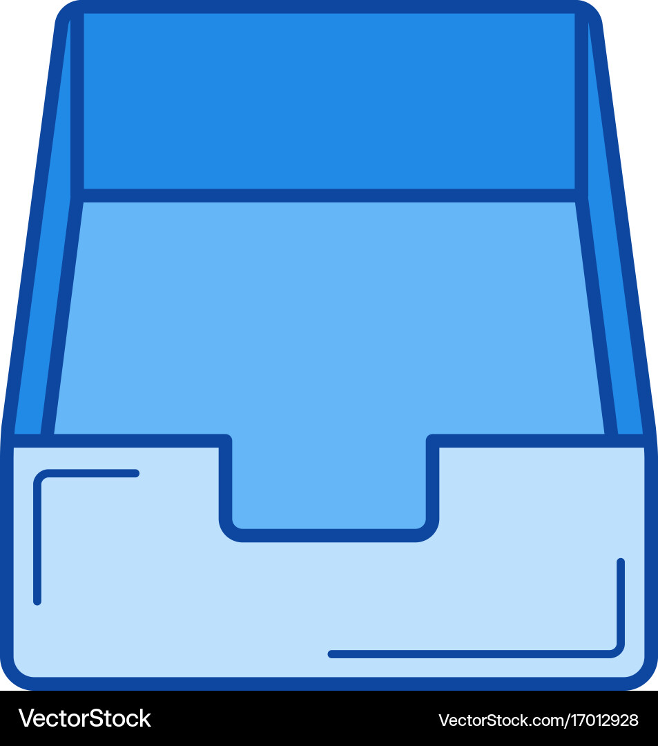 Inbox line icon vector image