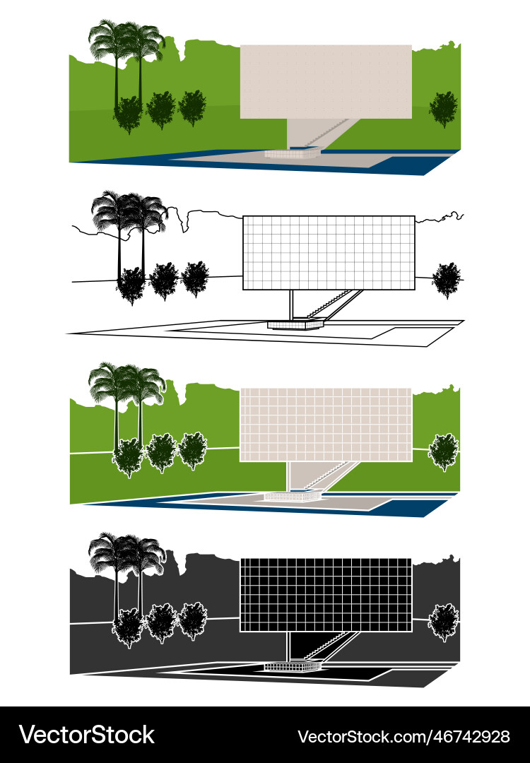 Inhotim open air museum brumadinho brazil Inhotim open air museum brumadinho brazil vector image