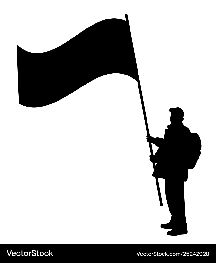 Man with Flag vector image