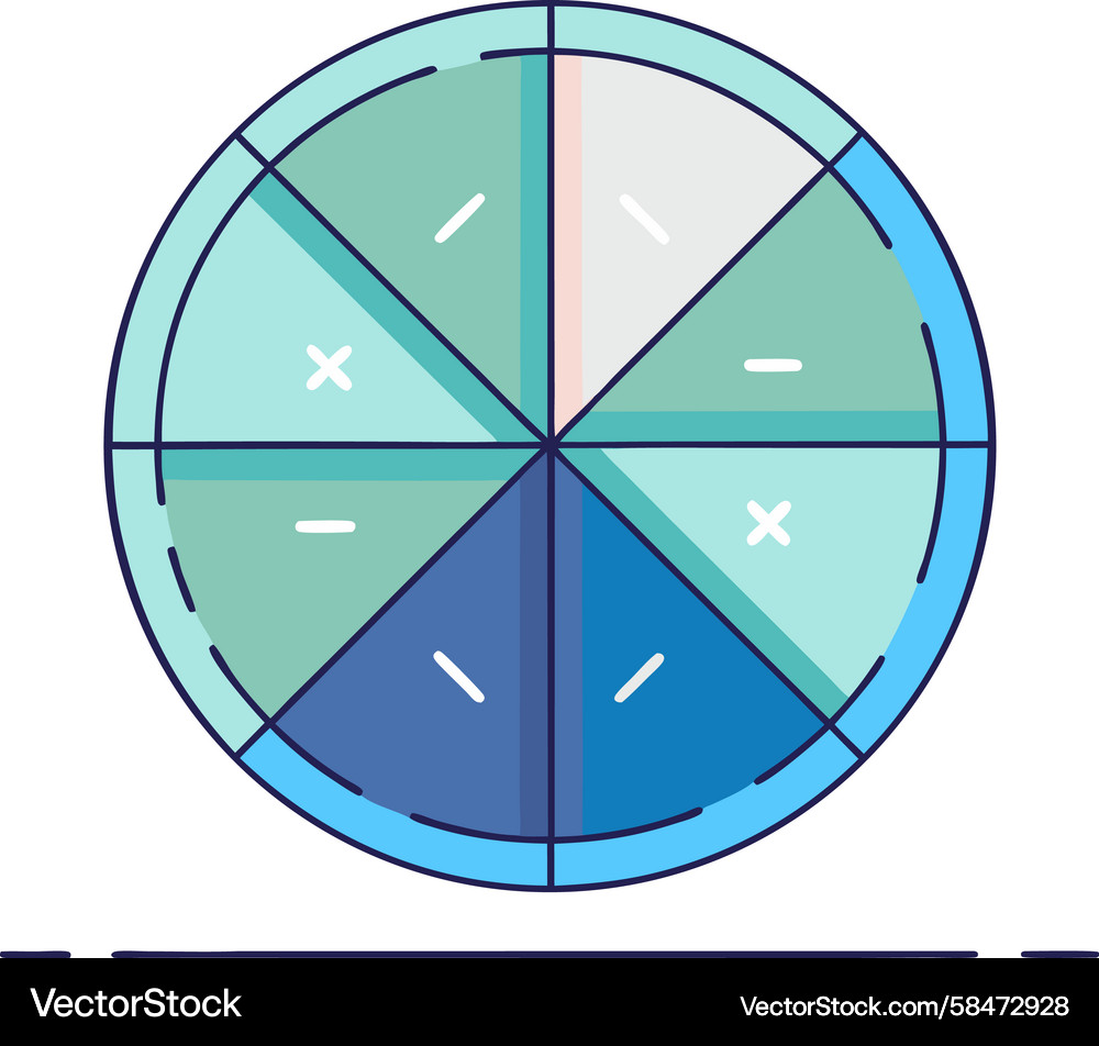 Modern Pie Chart Data Visualization Vector Image