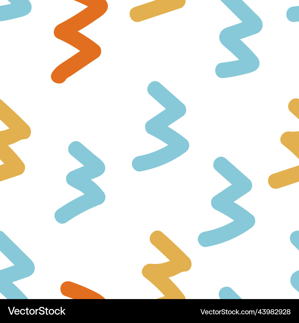 Simple zigzag lines naive seamless pattern Simple zigzag lines naive seamless pattern vector image