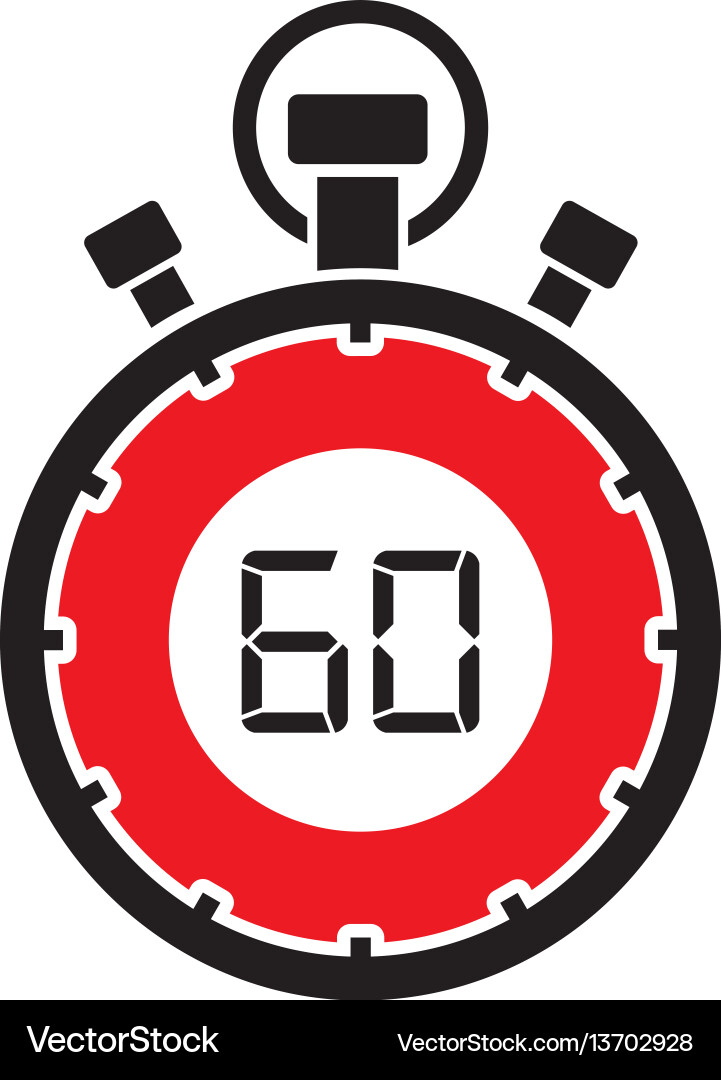 Sixty Minute Timer vector image