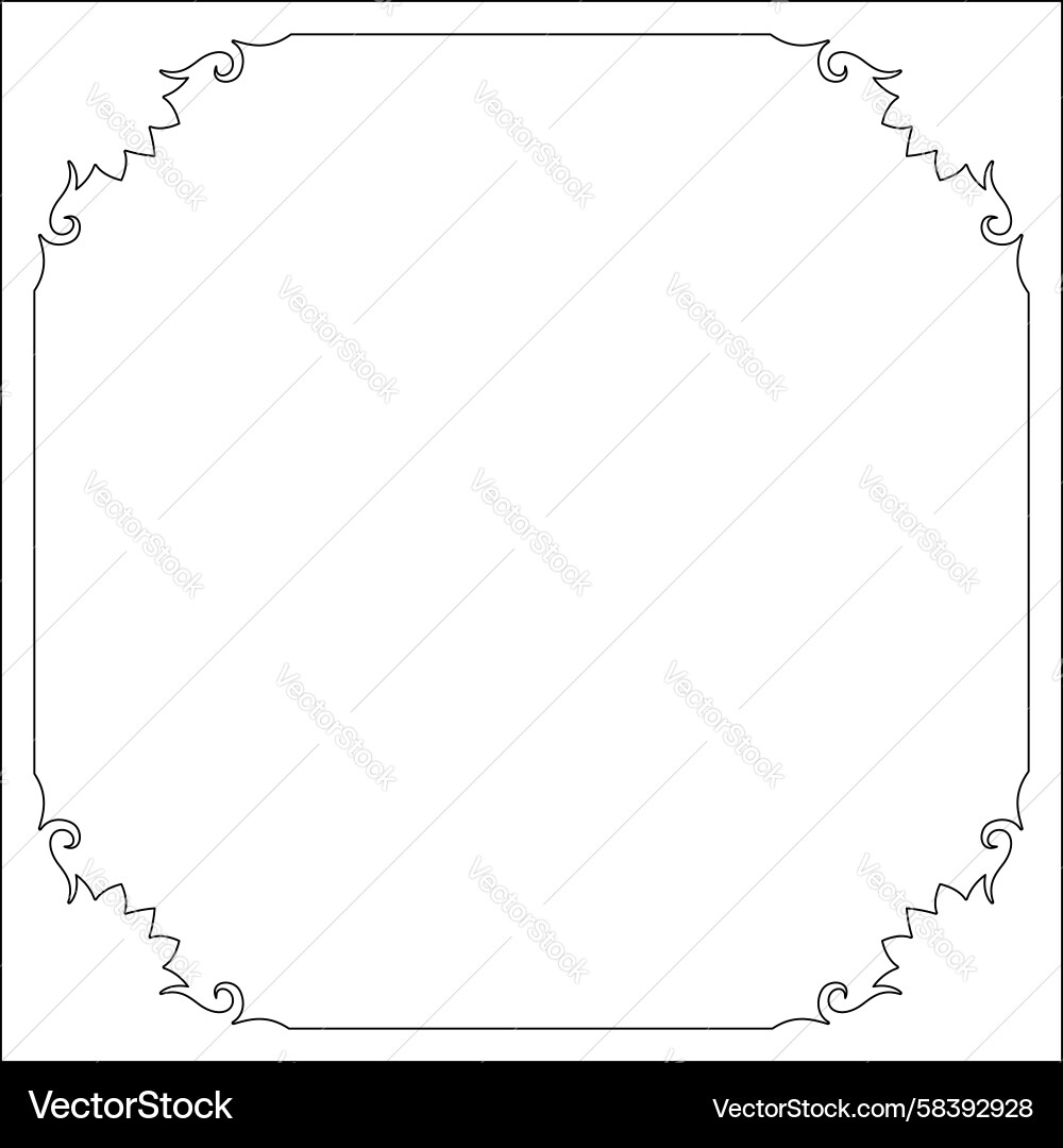 Square Frame - Elegant Vignette Vector Image