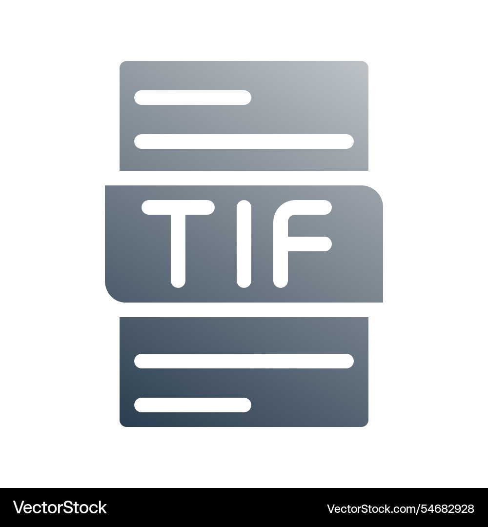 Tif document file gradient fill icon can be used Tif document file gradient fill icon can be used vector image