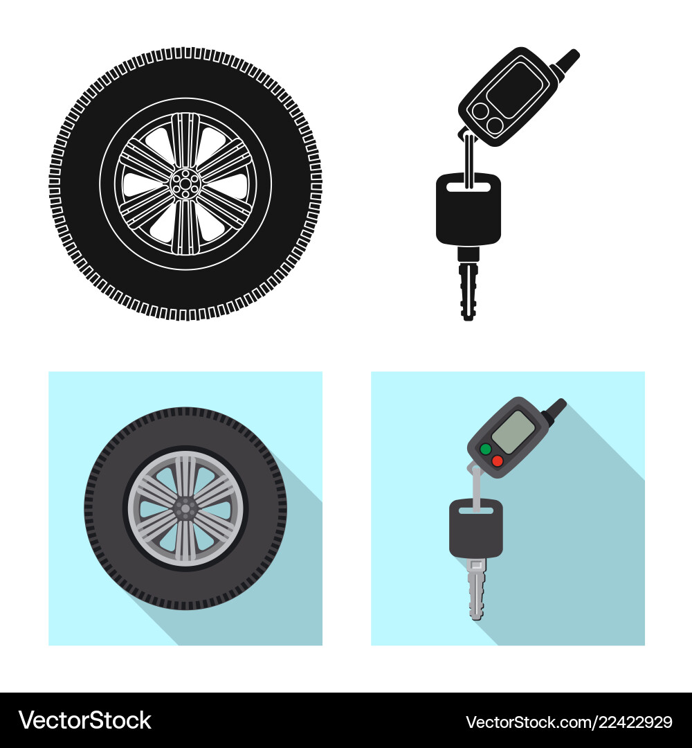 Design of auto and part icon collection vector image