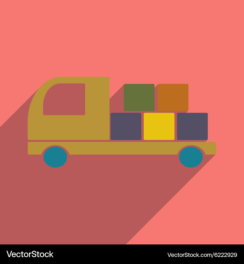 Flat with shadow icon and mobile application Vector Image