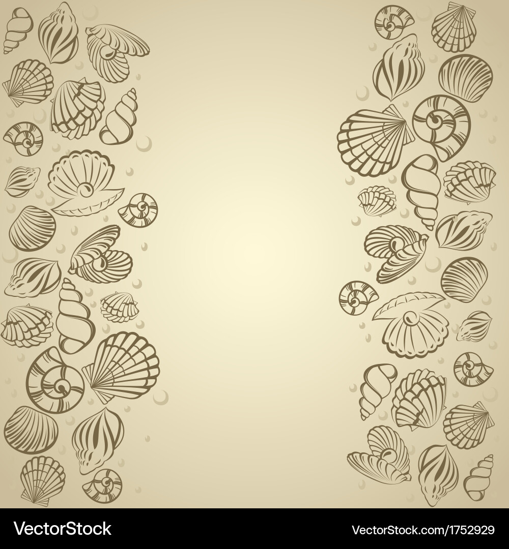 Seashell Pattern Background vector image