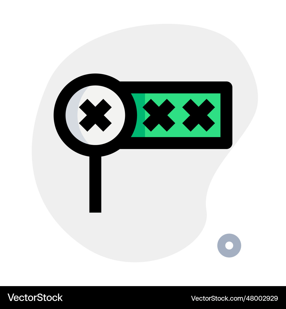 System encrypted through password for high vector image