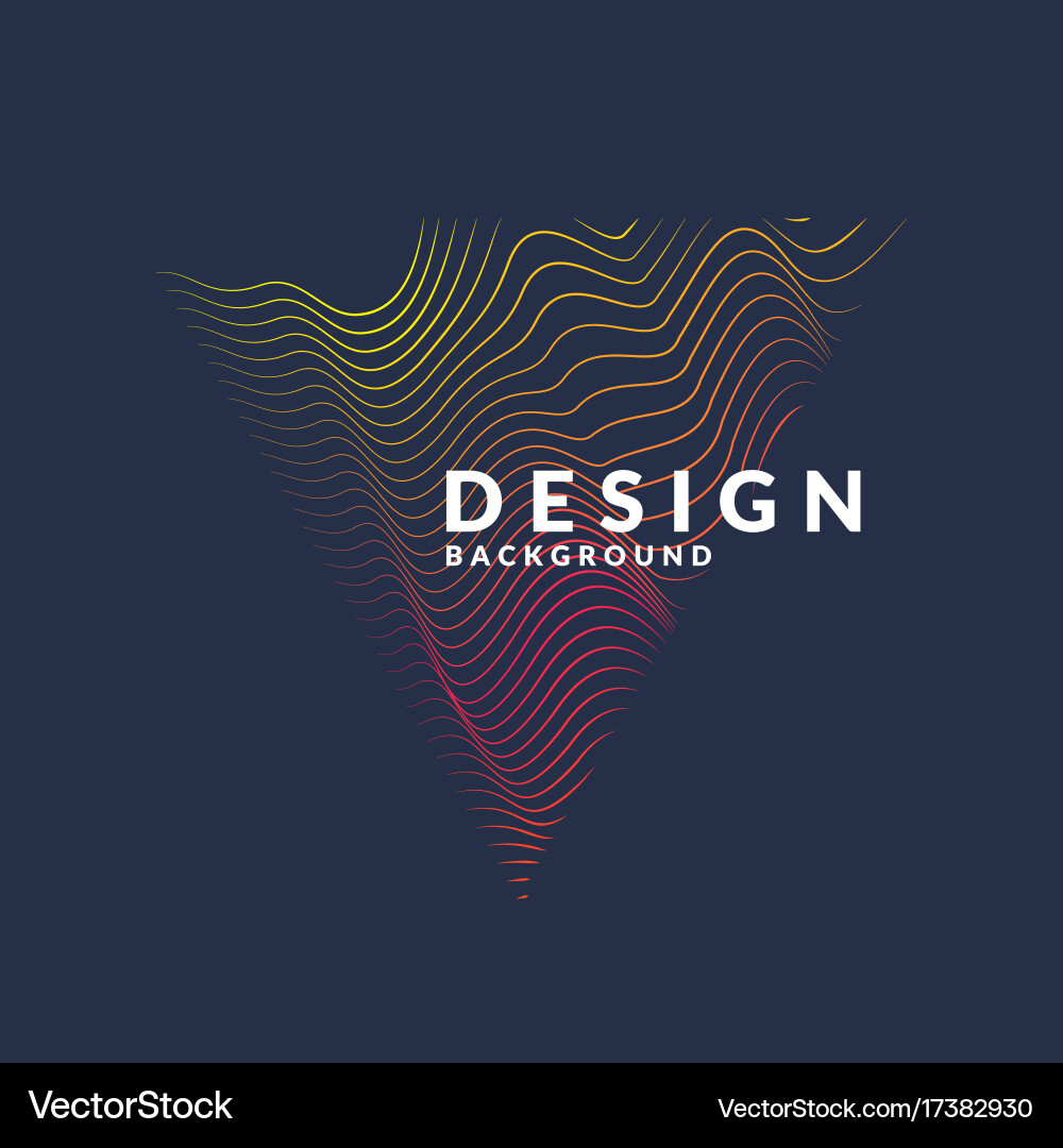 Abstract background with a colored dynamic vector image