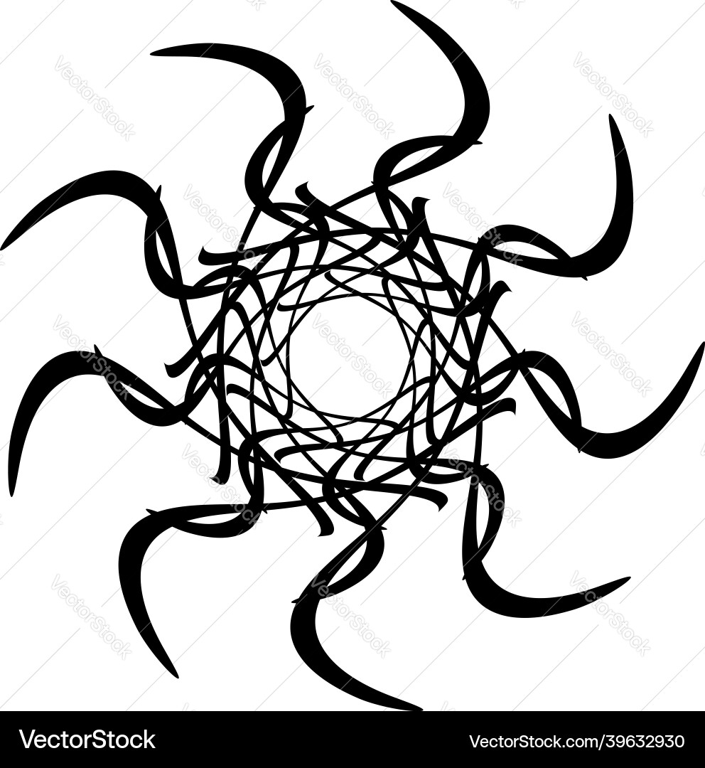 Abstract circular drawing amorphous nonfigurative Abstract circular drawing amorphous nonfigurative Vector Image