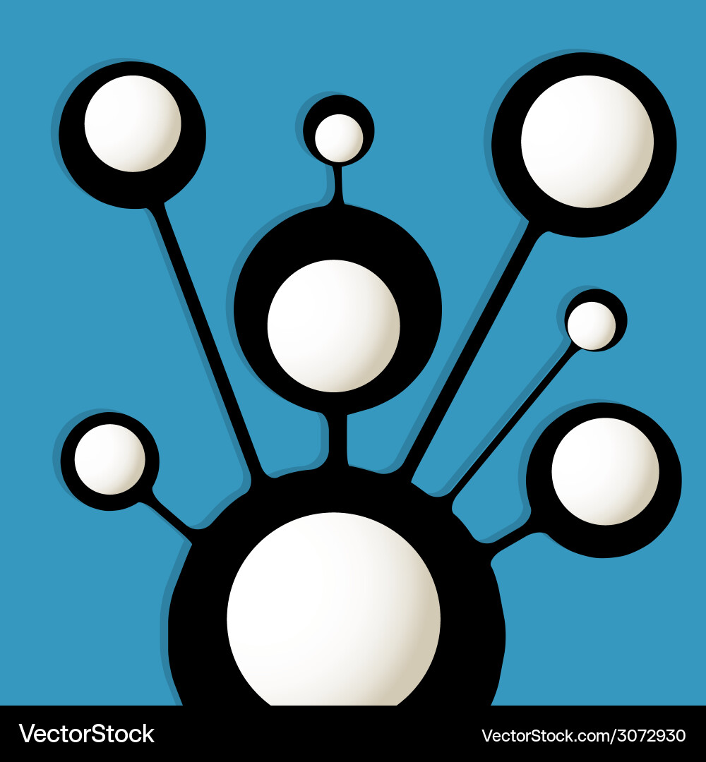 Abstract connection scheme vector image