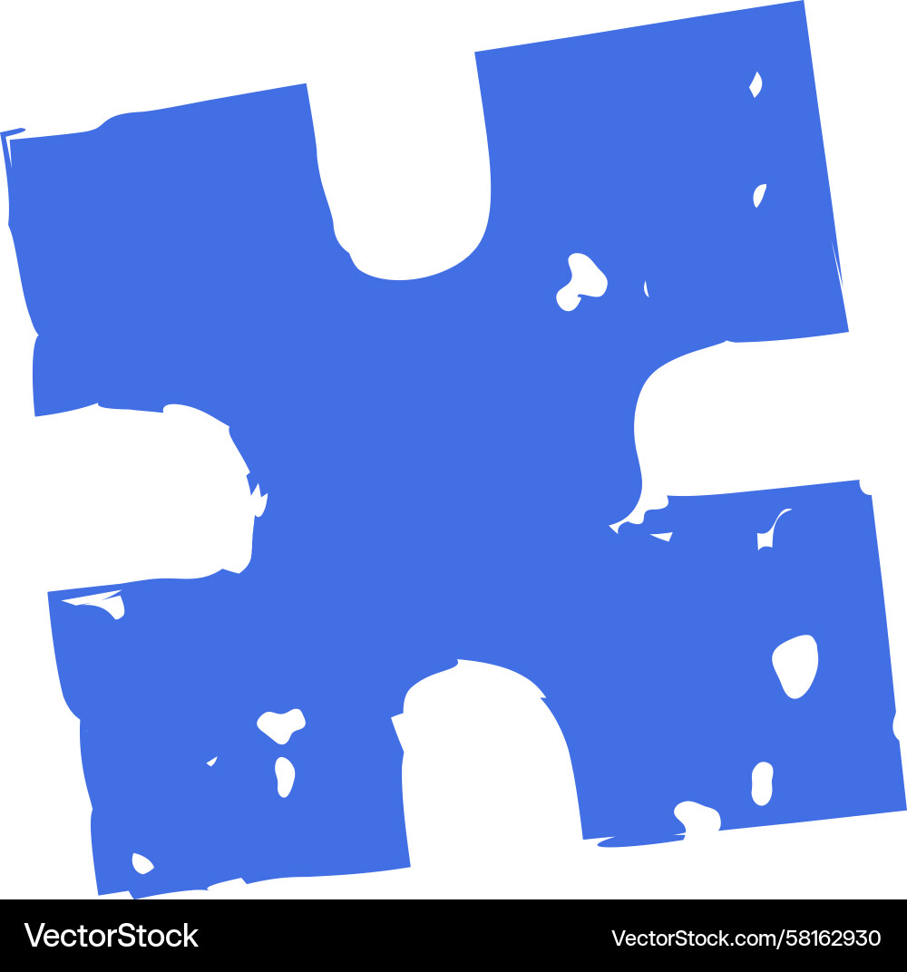 Abstract Puzzle Fragment Vector Image