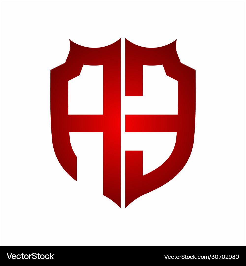 Ae logo shield style monogram design template Ae logo shield style monogram design template Vector Image