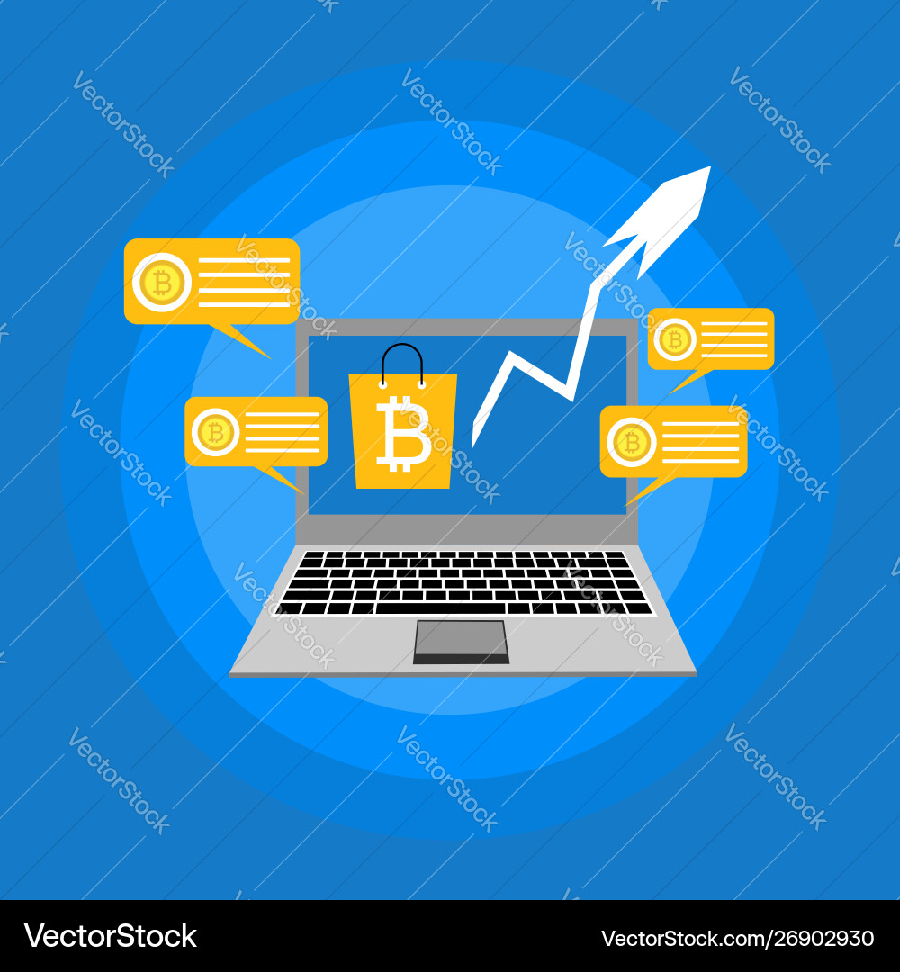 Blockchain scheme mining crypto currency server Blockchain scheme mining crypto currency server vector image