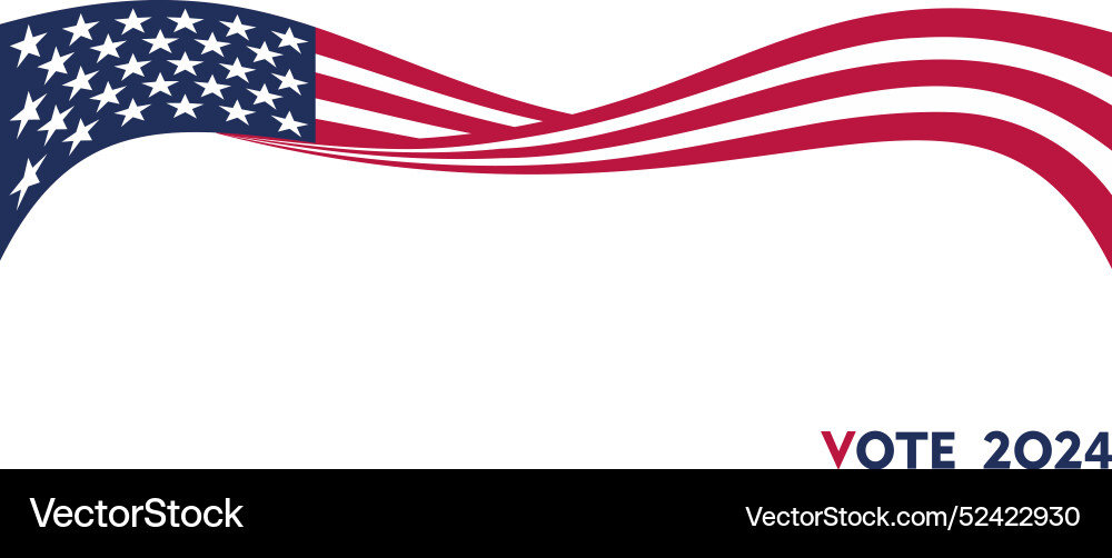 Blue red flag of the usa blank Blue red flag of the usa blank vector image