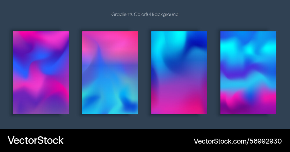 Blurred backgrounds set with modern abstract Vector Image