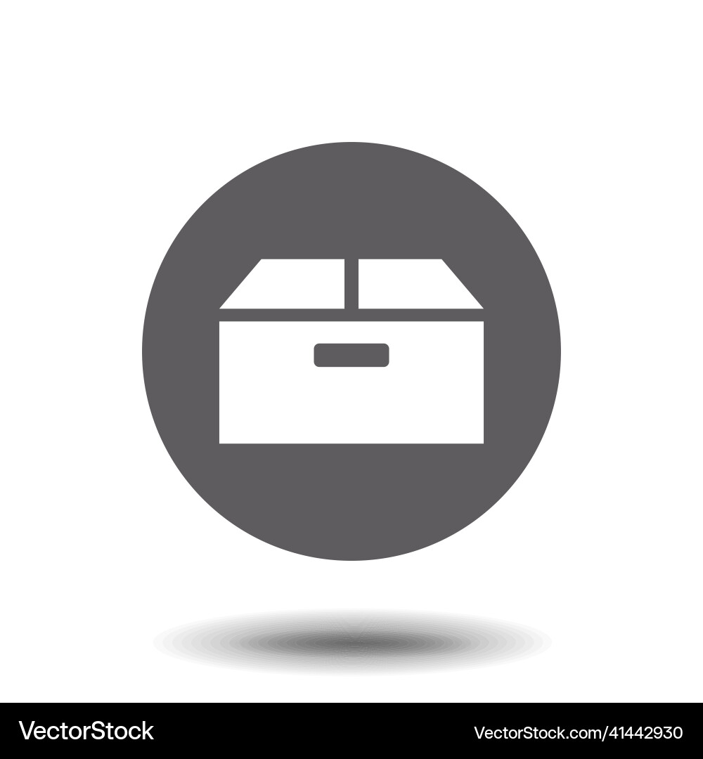 Box icon flat design simple for graphic and web Box icon flat design simple for graphic and web vector image