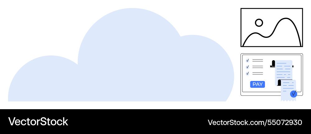 Cloud computing for online payment and digital Cloud computing for online payment and digital vector image
