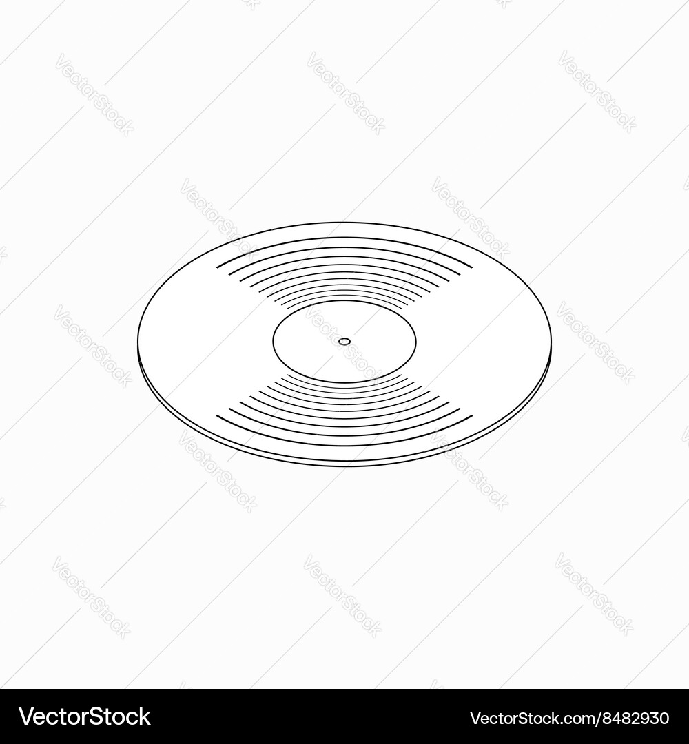 Compact disk icon isometric 3d style Vector Image