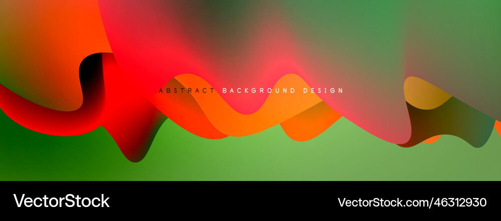 Dynamic liquid waves abstract background Vector Image
