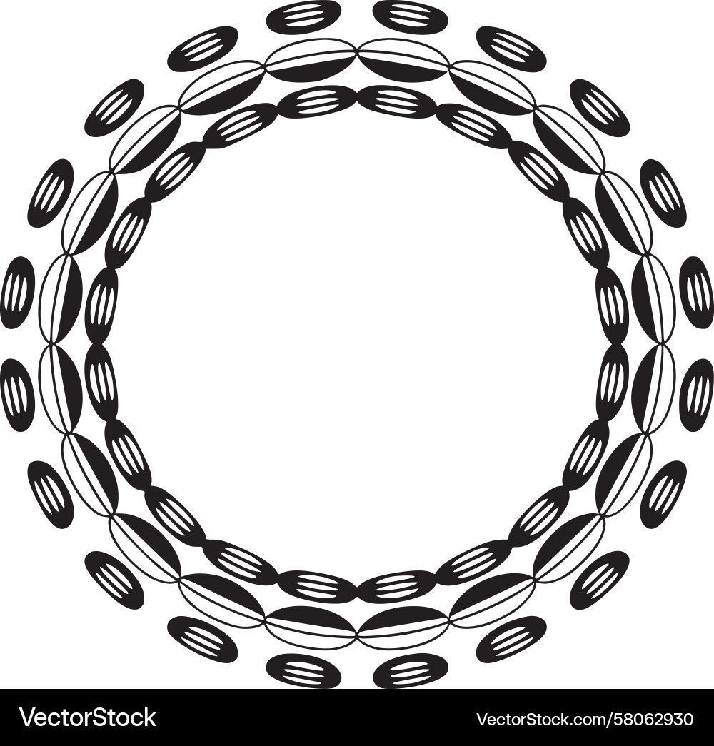 Elegant Circular Frame - Minimalist Pattern Vector Image