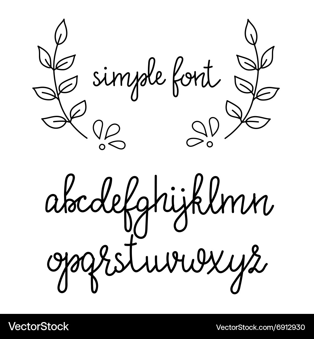 Elegant Cursive Font - Pointed Pen Script vector image
