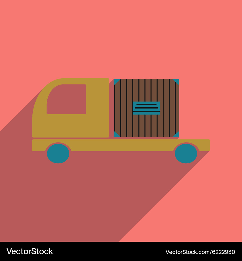 Flat with shadow icon and mobile application vector image