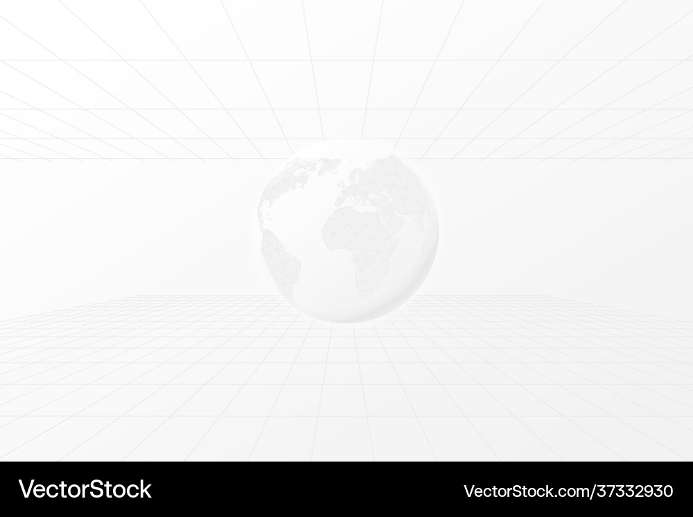 Global network connection white abstract vector image