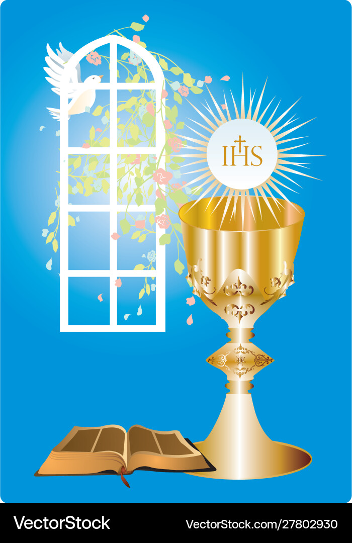 Holy Communion Symbols Vector Image