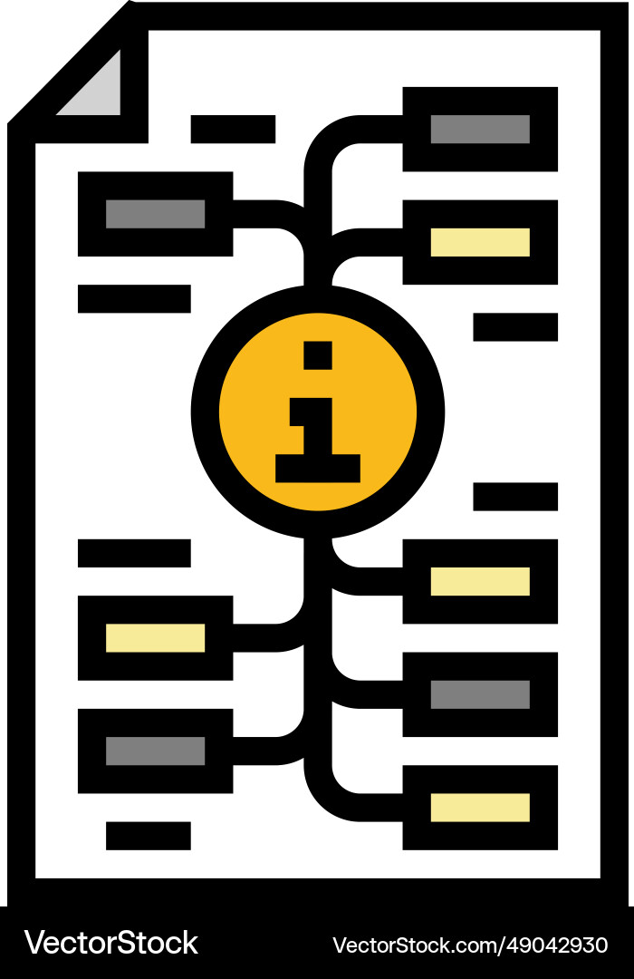 Information mapping technical writer color icon Information mapping technical writer color icon vector image