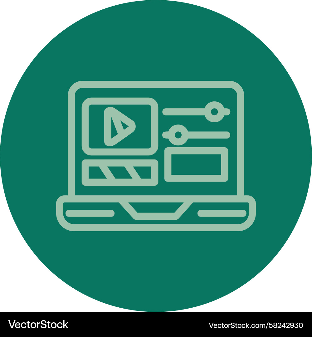 Line Editor Multi-Color Icon Vector Image