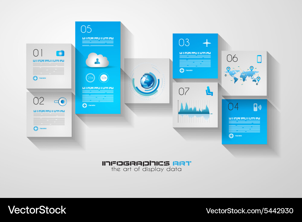 Modern ui flat style infographic layout for data vector image