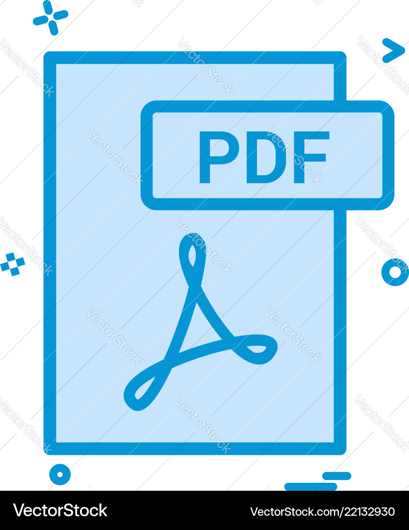 Pdf file format icon design Vector Image