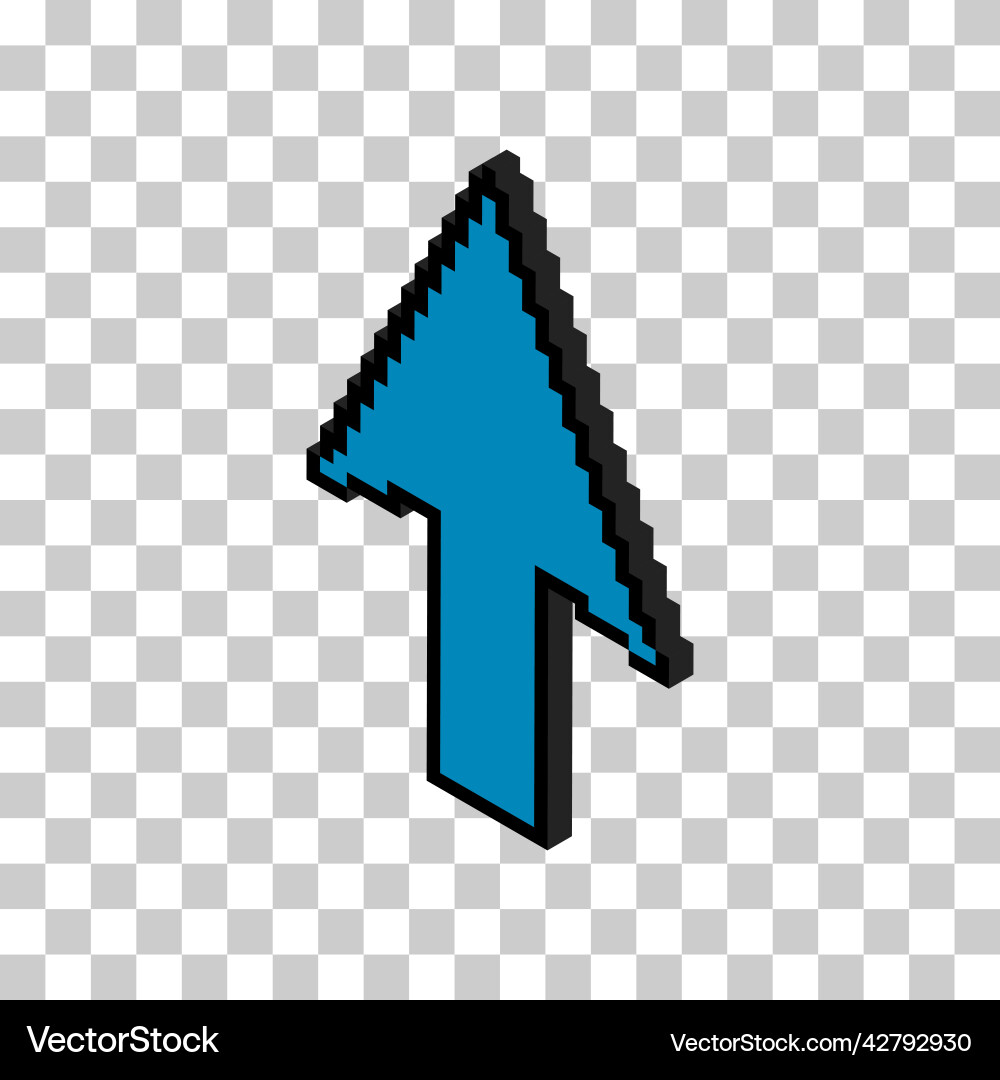 Pfeil isometrische Pixel-Symbol Web Cursor klicken Maus Pfeil isometrische Pixel-Symbol Web Cursor klicken Maus vektorbild