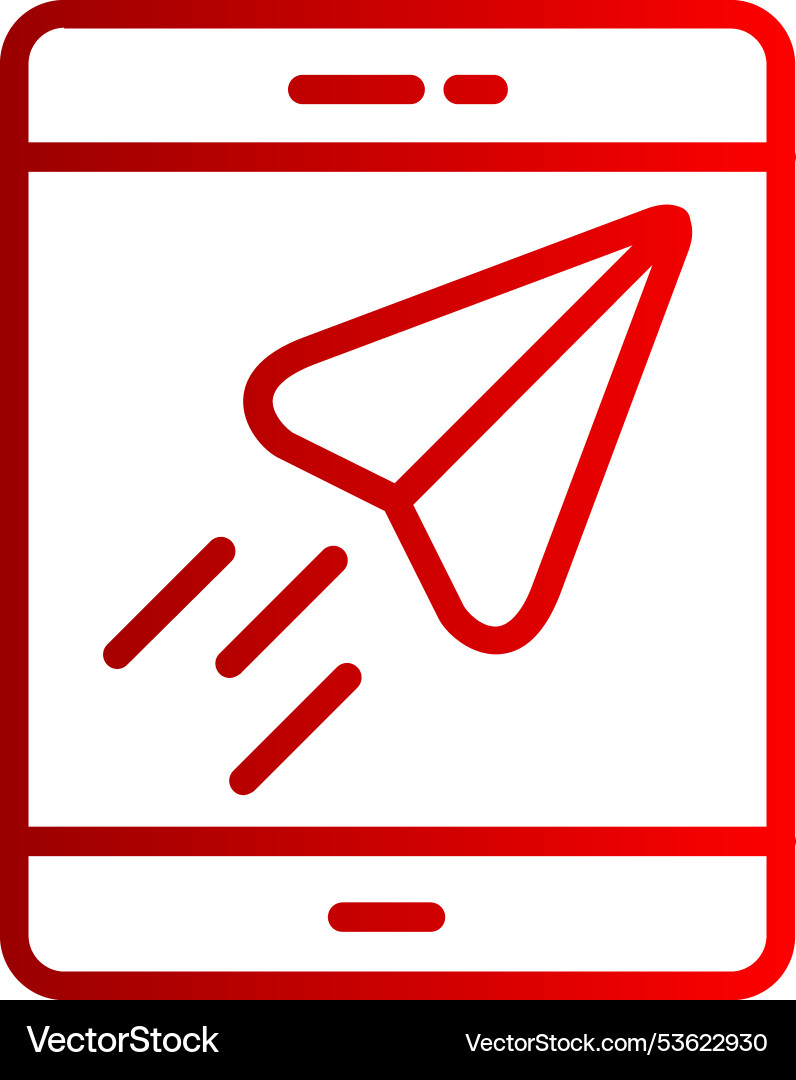 Send line gradient icon Vector Image