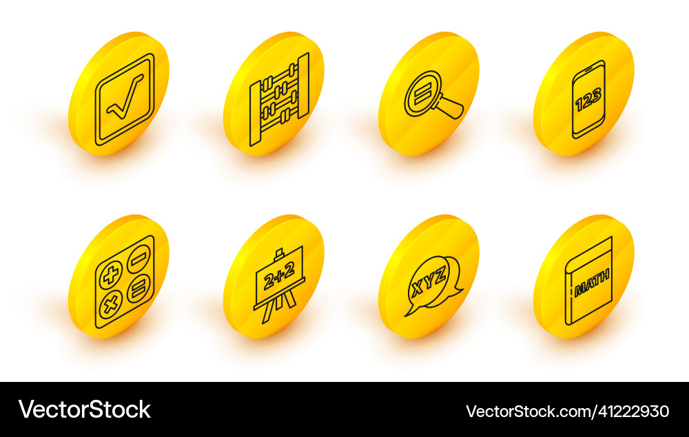 Set line triangle math calculator square root Set line triangle math calculator square root vector image