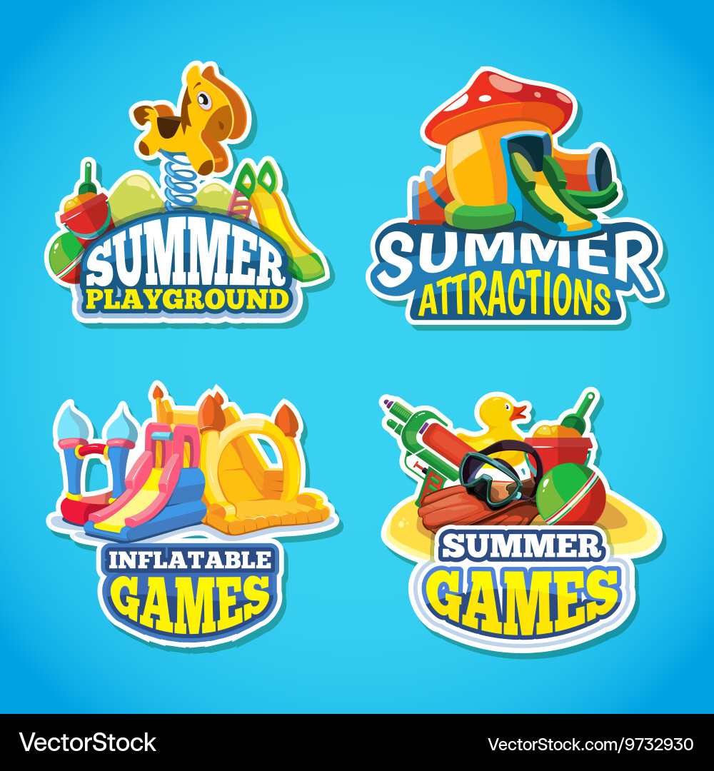 Summer labels Vector Image