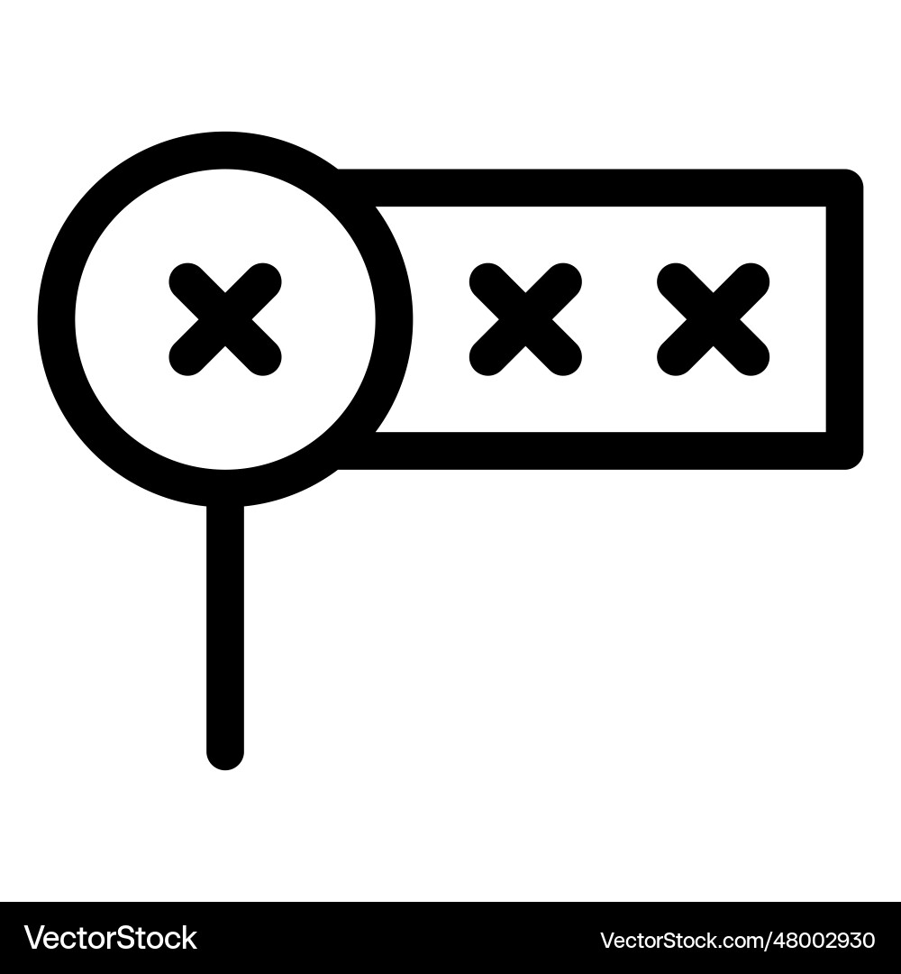 System encrypted through password for high Vector Image