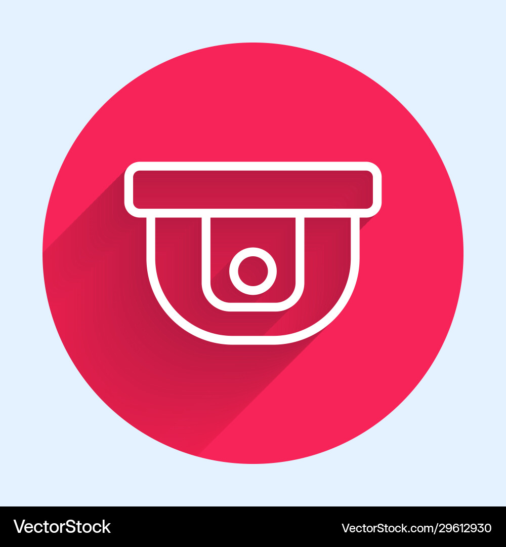 White line motion sensor icon isolated with long White line motion sensor icon isolated with long vector image