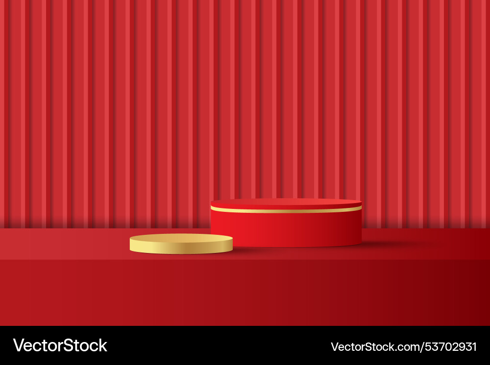Abstract 3d red podium background modern Abstract 3d red podium background modern vector image